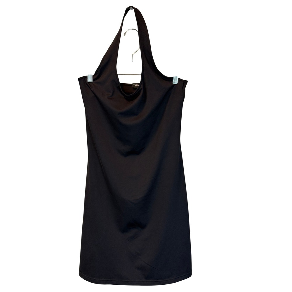 Boutique Europa Black Women's Halter Top Athleisure Bodycon Mini Dress‎ Size M